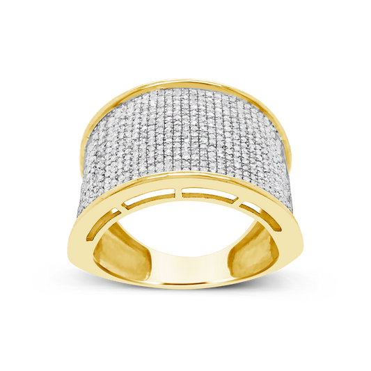 Diamond Ring 1.22 CTW Round Cut 10K Yellow Gold