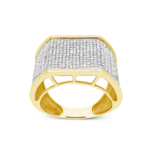 Diamond Ring 1.26 CTW Round Cut 10K Yellow Gold
