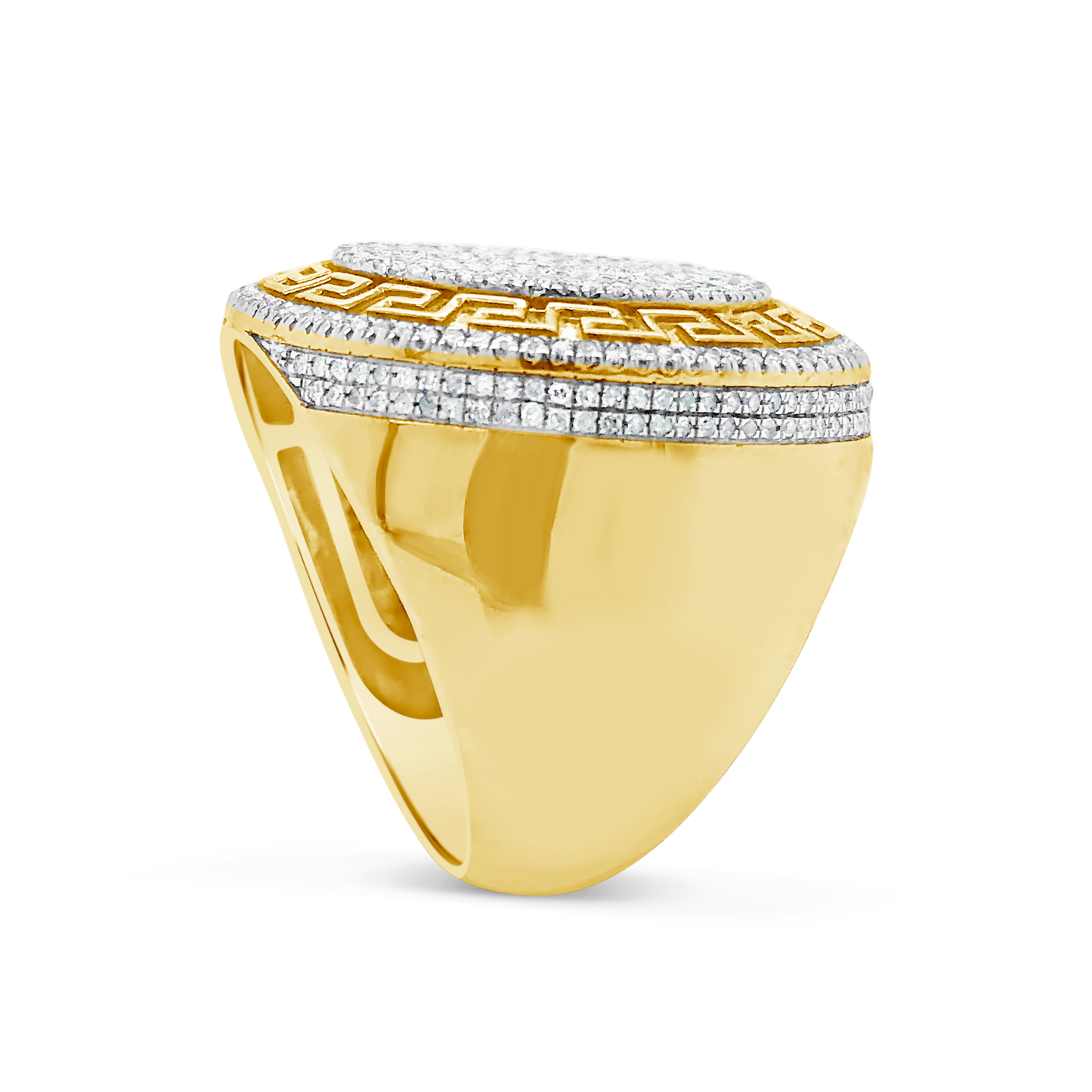 Diamond Designer Ring 1 CTW Round Cut 10K Yellow Gold