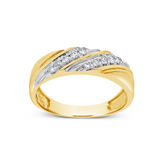 Diamond Ring .27 CTW Round Cut 10K Yellow Gold