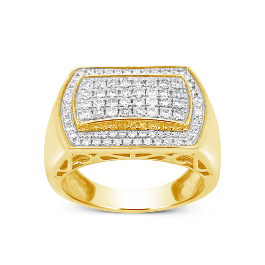 Diamond Ring 1.04 CTW Round Cut 10K Yellow Gold