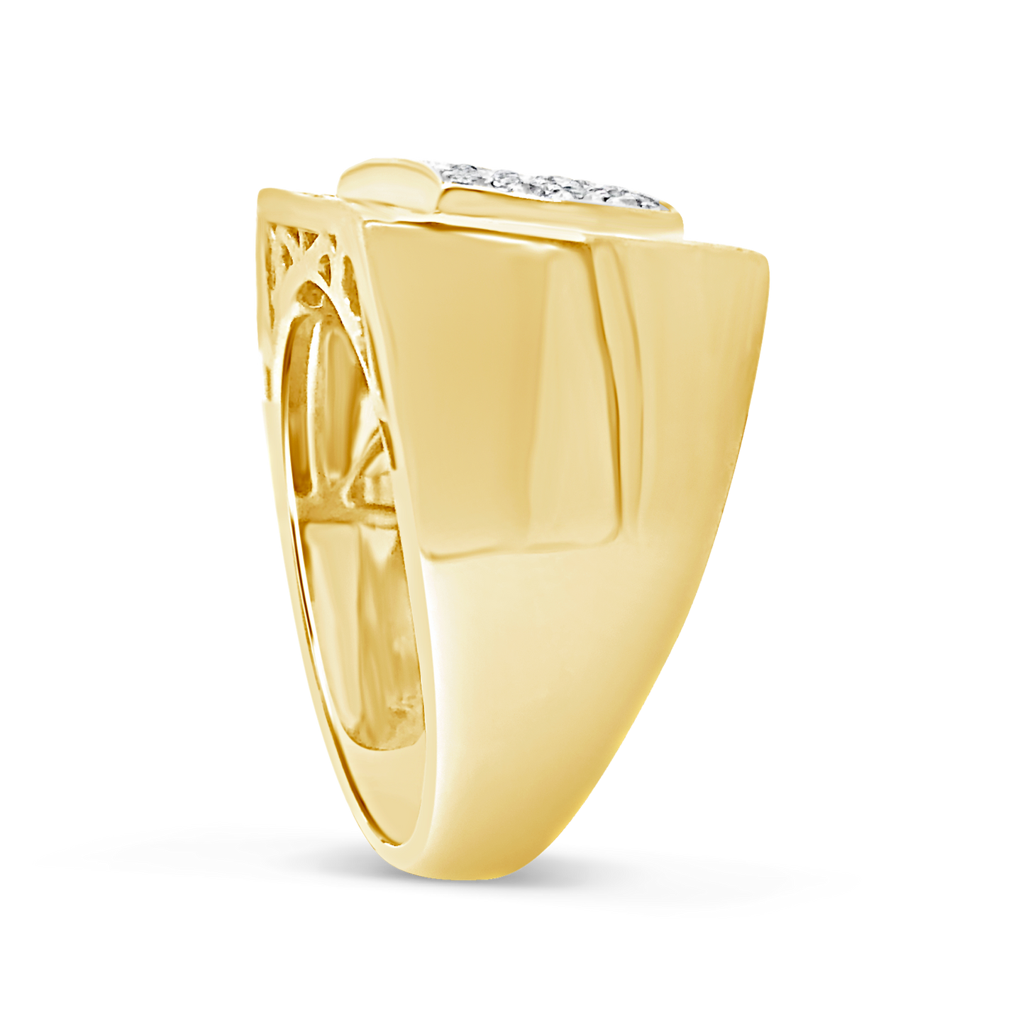 Diamond Ring 1.04 CTW Round Cut 10K Yellow Gold