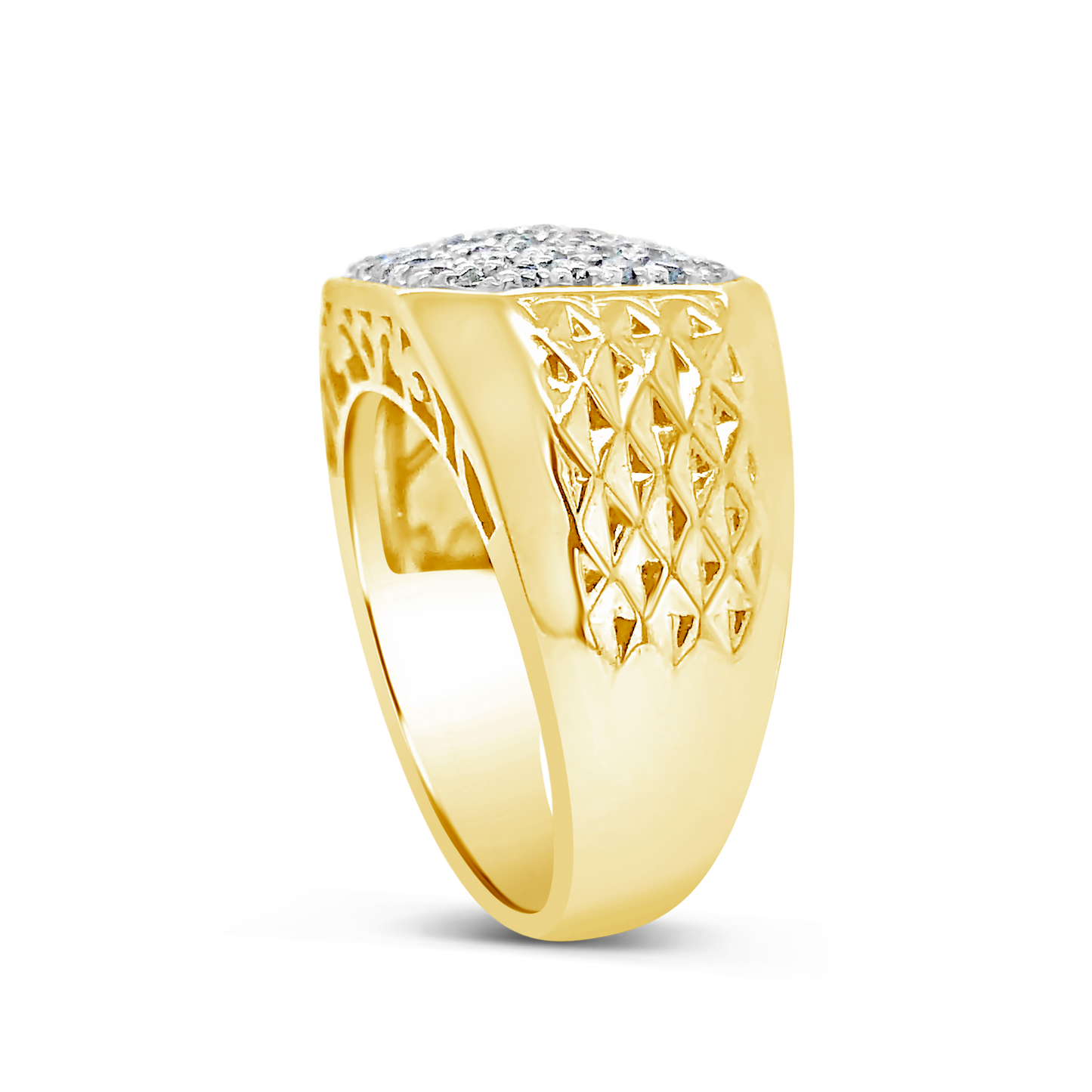 Diamond Ring 1.04 CTW Round Cut 10K Yellow Gold