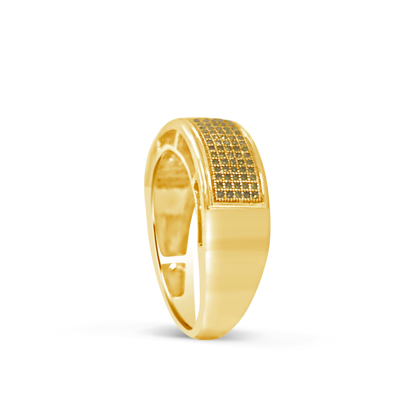 Yellow Canary Diamond Ring .31 CTW Round Cut 10K Yellow Gold
