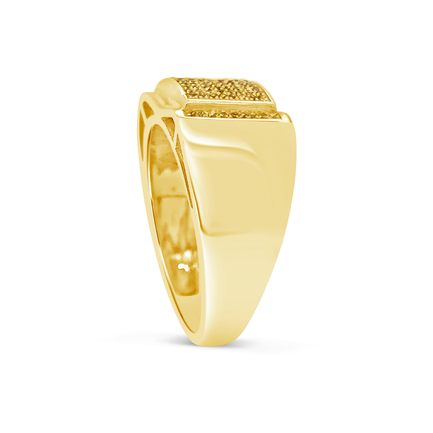 Yellow Canary Diamond Ring .25 CTW Round Cut 10K Yellow Gold