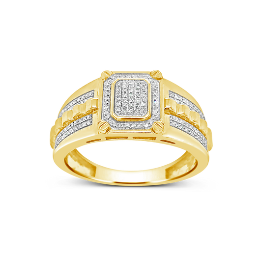 Diamond Ring .23 CTW Round Cut 10K Yellow Gold