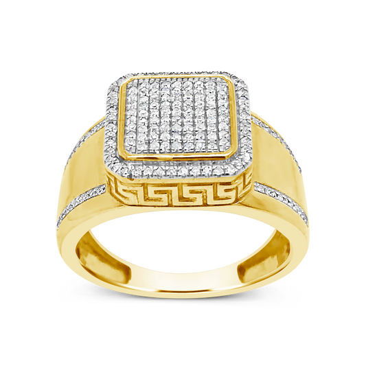 Diamond Designer Ring .34 CTW Round Cut 10K Yellow Gold