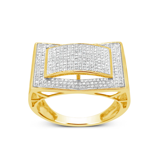 Diamond Ring 1.43 CTW Round Cut 10K Yellow Gold