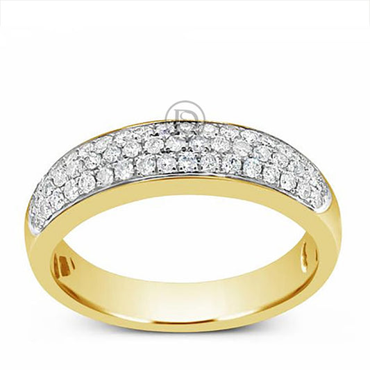 Diamond Band .58 CTW Round Cut 10K Yellow Gold