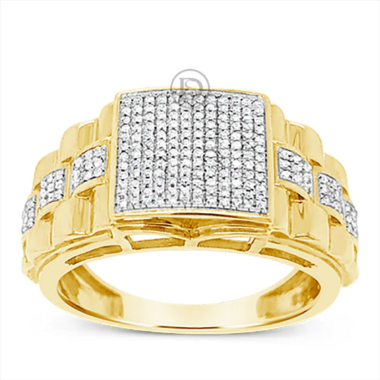 Diamond Ring .35 CTW Round Cut 10K Yellow Gold