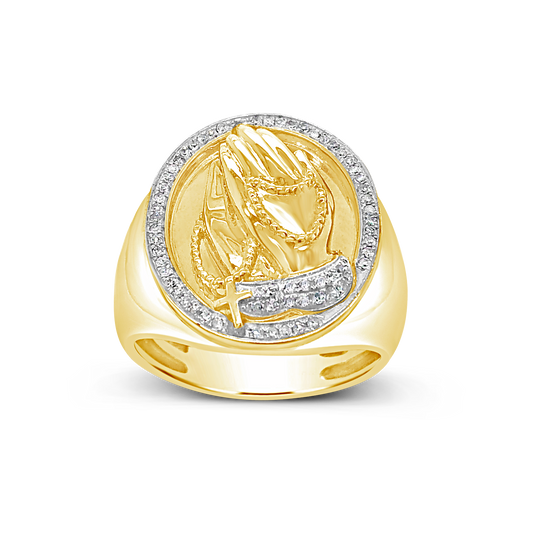 Diamond Ring .24 CTW Round Cut 10K Yellow Gold