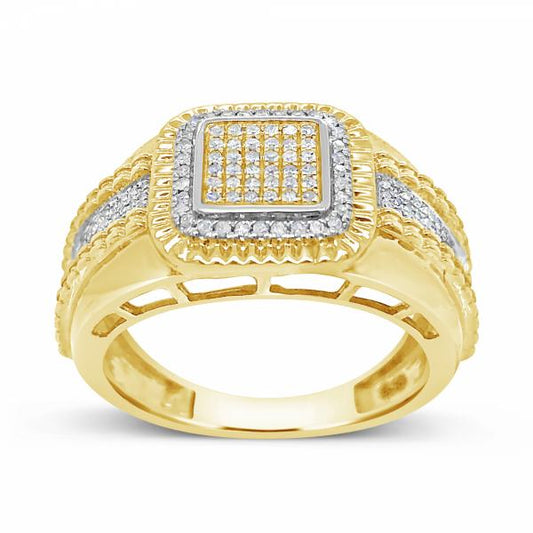 Diamond Ring .35 CTW Round Cut 10K Yellow Gold