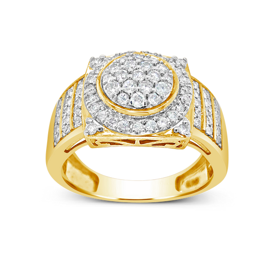 Diamond Ring .98 CTW Round Cut 10K Yellow Gold