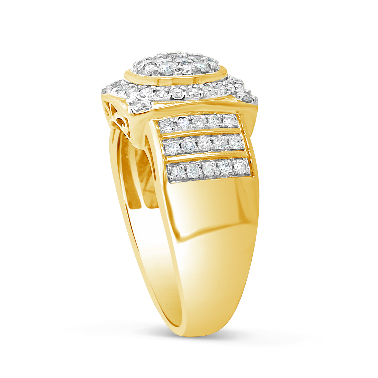 Diamond Ring .98 CTW Round Cut 10K Yellow Gold