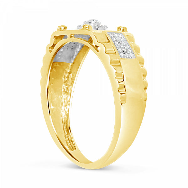 Diamond Ring .16 CTW Round Cut 10K Yellow Gold