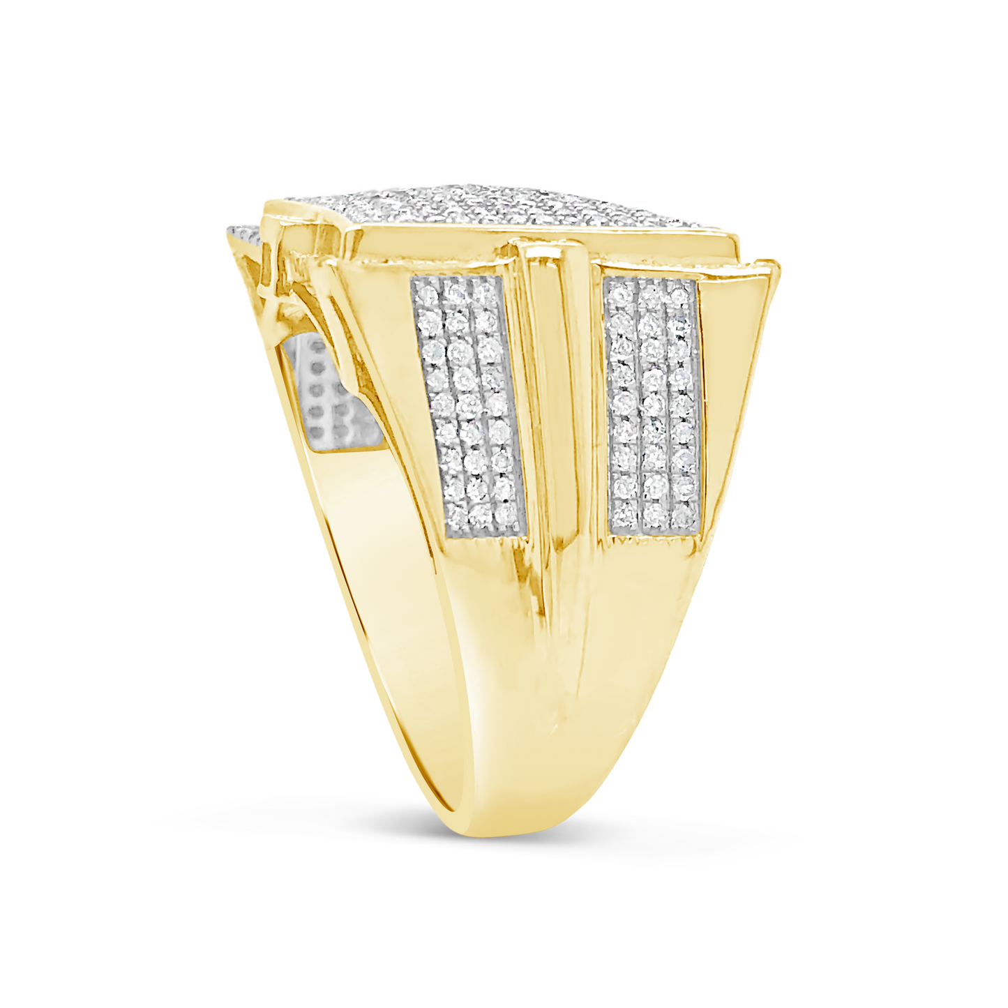 Diamond Ring 1.60 CTW Round Cut 10K Yellow Gold