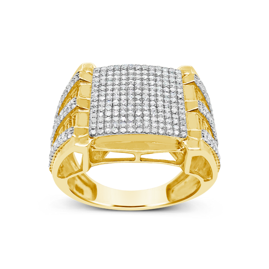 Diamond Ring 1.02 CTW Round Cut 10K Yellow Gold