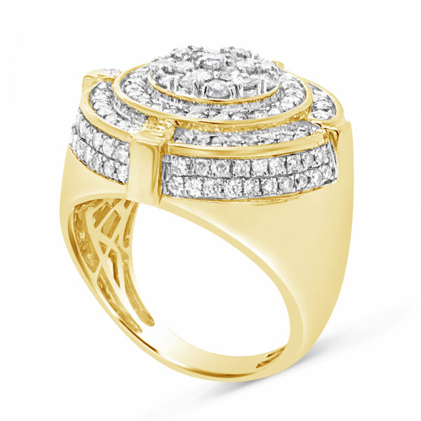 Diamond Ring 2.33 CTW Round Cut 10K Yellow Gold