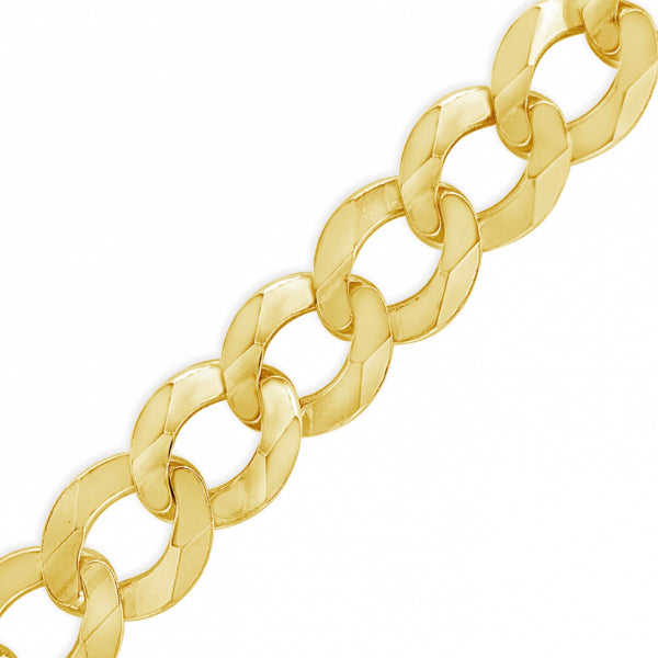 10K Yellow Gold Solid Cuban Link 22" Chain