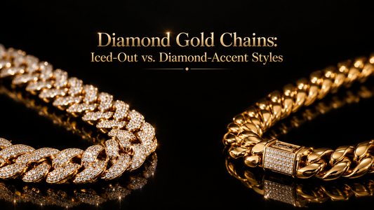 Diamond Gold Chains: Iced-Out vs. Diamond-Accent Styles