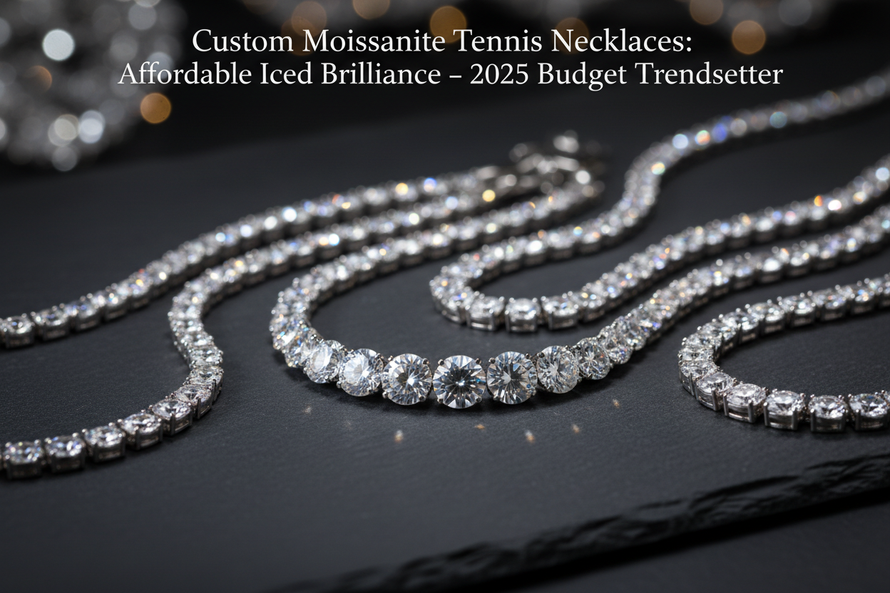 Custom Moissanite Tennis Necklaces: Affordable Iced Brilliance – 2025 Budget Trendsetter