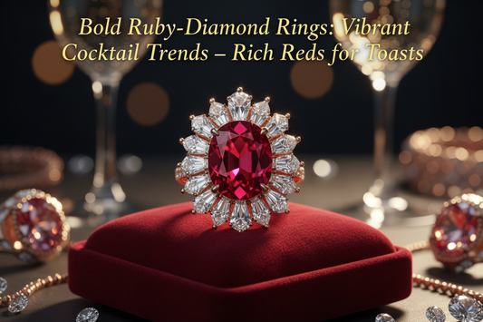 Bold Ruby-Diamond Rings: Vibrant Cocktail Trends – Rich Reds for Toasts