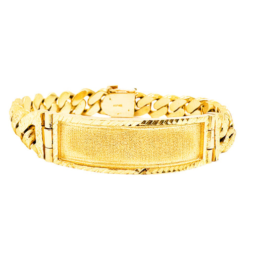 MIAMI CUBAN DIAMOND CUT WITH PLAIN PLATE 67.40 GM