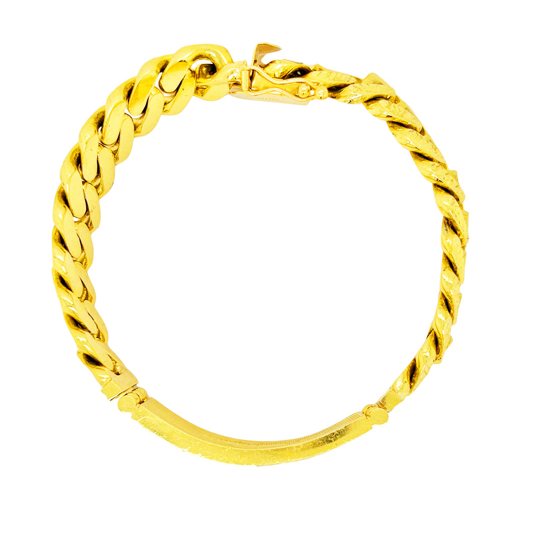 MIAMI CUBAN DIAMOND CUT WITH PLAIN PLATE 73.10 GM