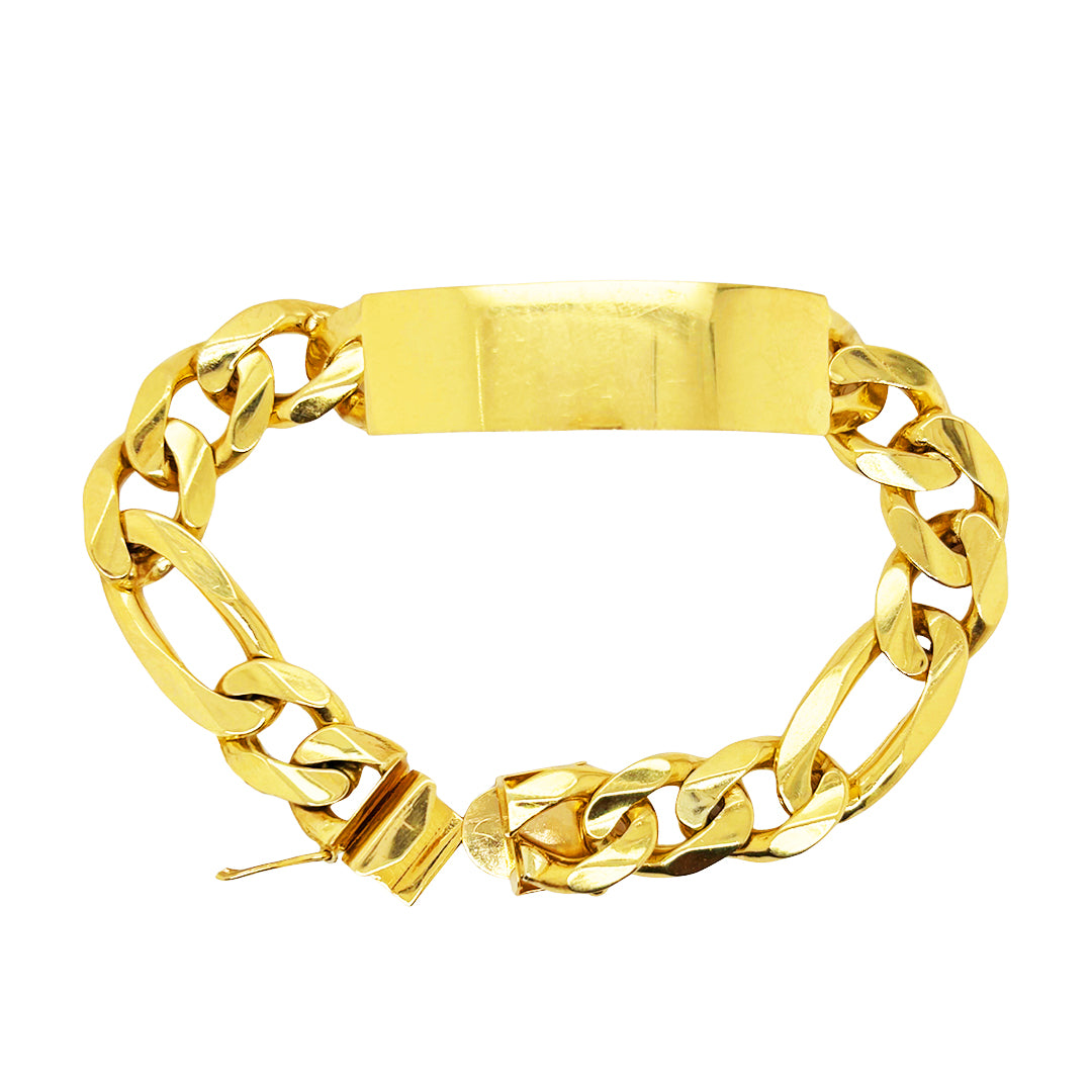 FIGARO BRACELET WITH PLAIN PLATE 58.10 GM