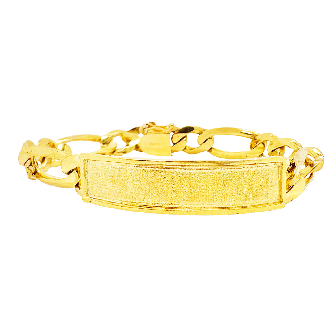 FIGARO BRACELET WITH PLAIN PLATE 32.80 GM