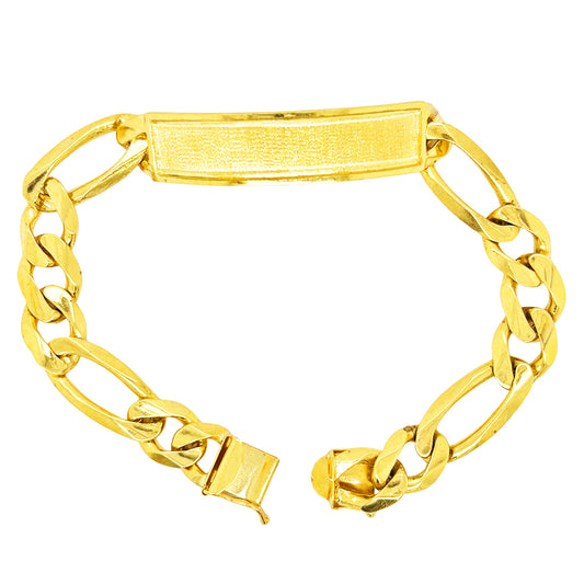 FIGARO BRACELET WITH PLAIN PLATE 32.80 GM