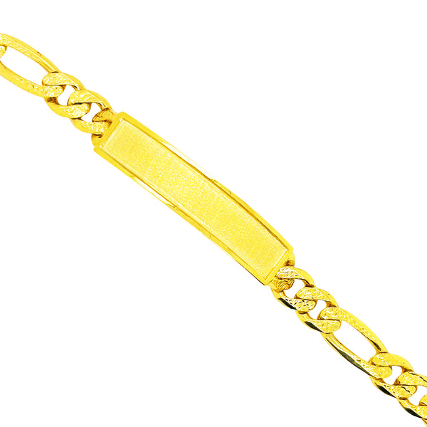 FIGARO BRACELET WITH SATIN PLATE AND PLAIN BORDER ED02470