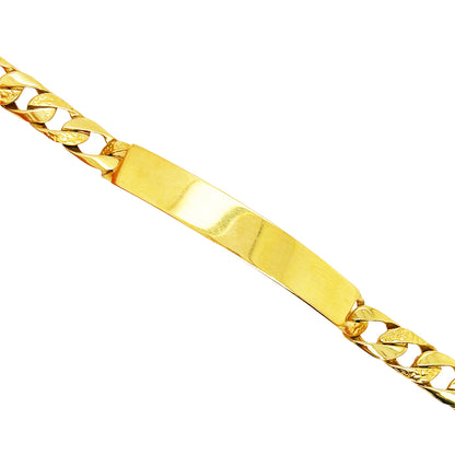 CUBAN BRACELET WITH NUGGET DESIGN AND PLAIN PLATE ED01510