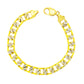 CUSTOM MADE CUBAN BRACELET TWO TONE WITH DIAMOND CUTS 25.10 GM