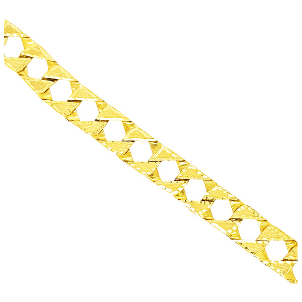 CUSTOM MADE DIAMOND CUT SQUARED  CUBAN BRACELET ED00028