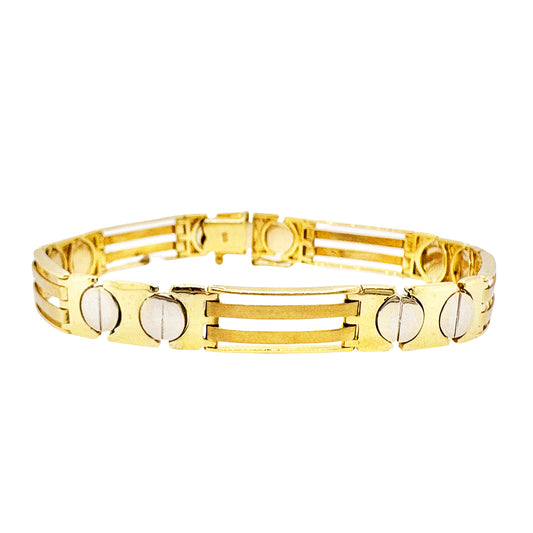 CUSTOM MADE BRACELET   (BOLTLIKE LINKS) 20.50 GM