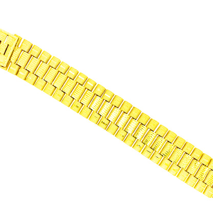 PRESIDENTIAL BRACELET WITH SATIN/ BRUSHED FINISH AND HIGH POLISHED CUTS ED04720