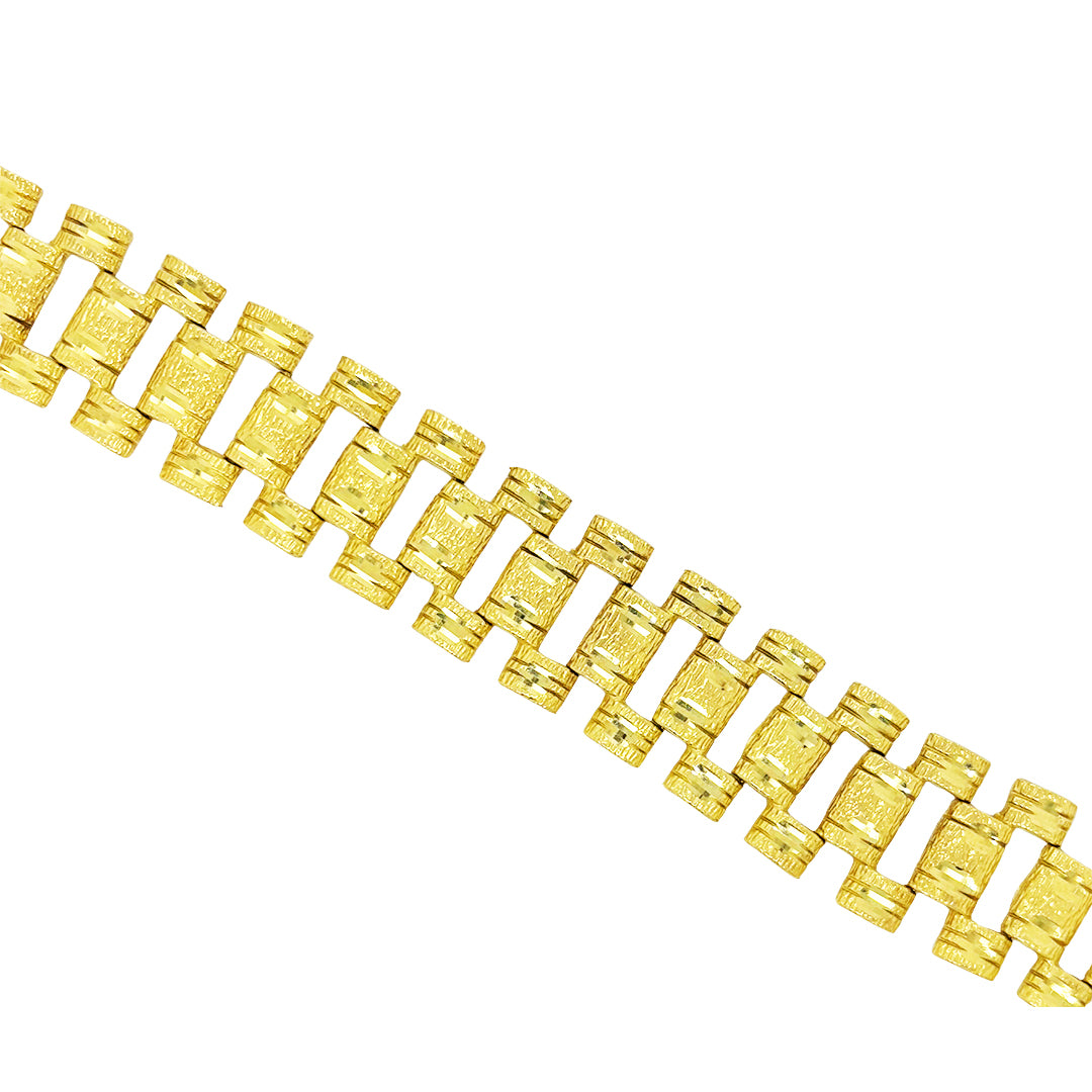 CUSTOM PRESIDENTIAL BRACELET WITH BRUSHED FINISH 30.00 GM