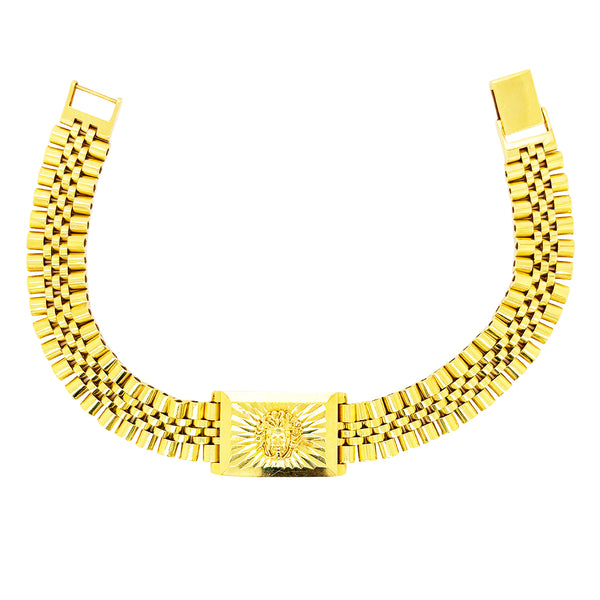 PRESIDENTIAL BRACELET WITH MEDUSA EMBLEM IN CENTER ED02250