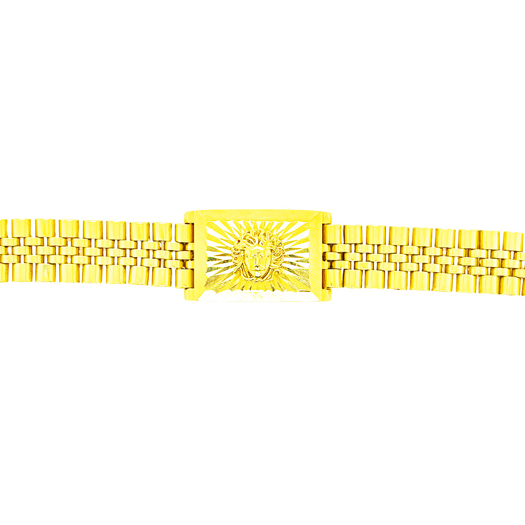 PRESIDENTIAL BRACELET WITH MEDUSA EMBLEM IN CENTER 22.50 GM