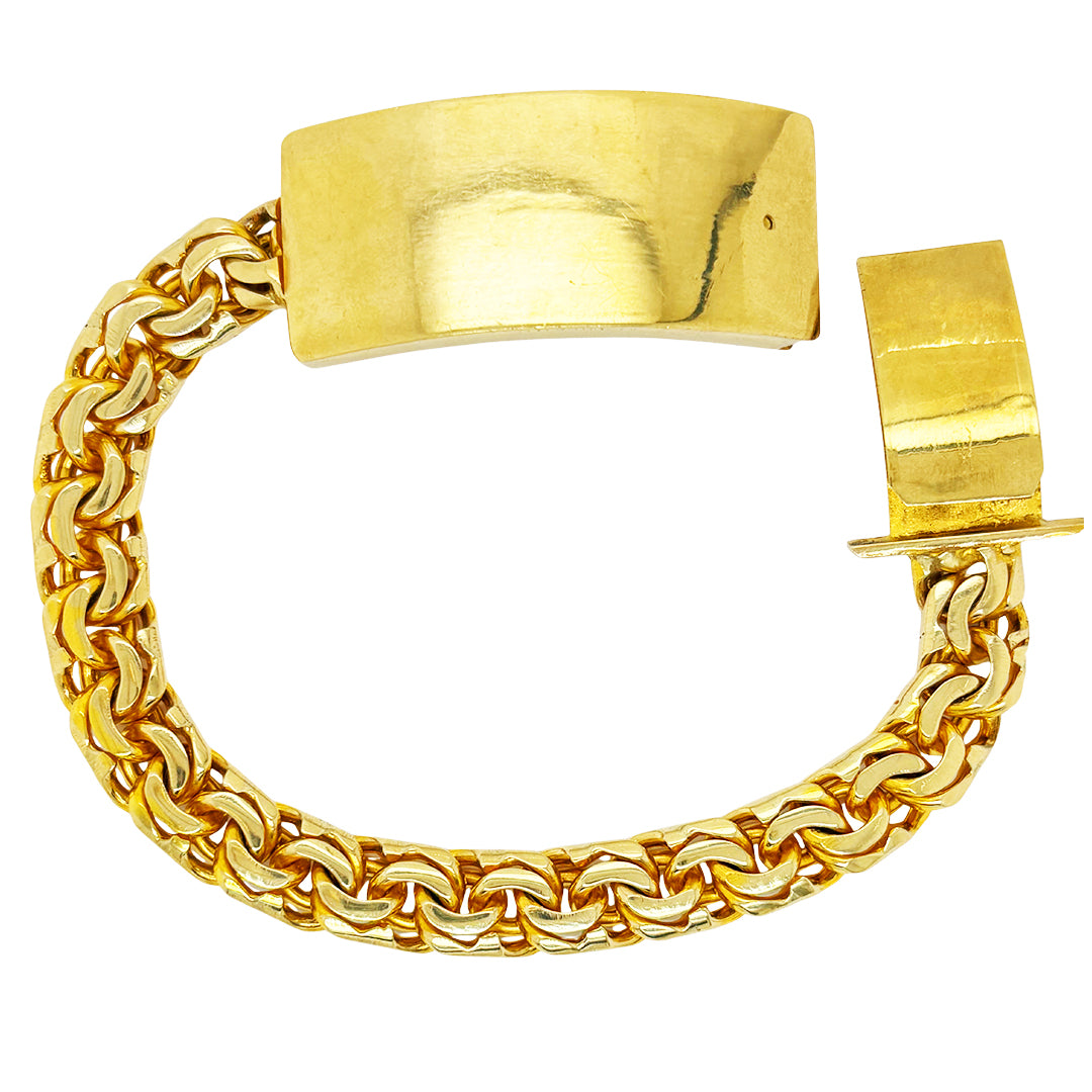 CHINO BRACELET CLOSED TIGHT LINK WITH PLAIN PLATE 71.70 GM