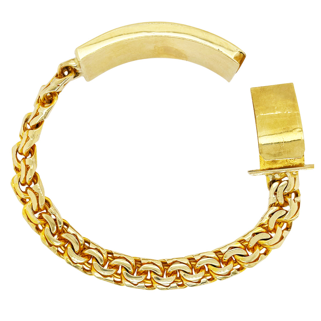 CHINO BRACELET CLOSED TIGHT LINK WITH PLAIN PLATE 71.70 GM
