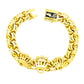CUSTOM MADE SEMI SOLID CHINO BRACELET WITH THREE CROWN EMBLEMS 36.00 GM