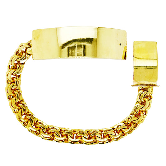 CHINO BRACELET CLOSED TIGHT LINK WITH PLAIN PLATE 55.70 GM
