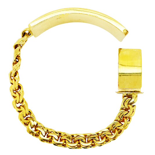 CHINO BRACELET CLOSED TIGHT LINK WITH PLAIN PLATE 55.70 GM