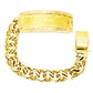 CHINO LINK BRACELET WITH GREEK KEY BORDER ON PLATE 98.60 GM