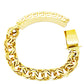 CHINO LINK BRACELET WITH GREEK KEY BORDER ON PLATE 98.60 GM