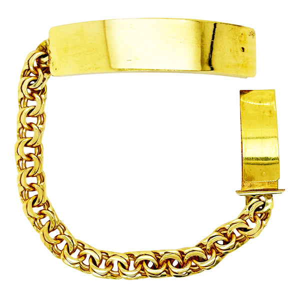 CHINO BRACELET WITH PLAIN PLATE ED002960