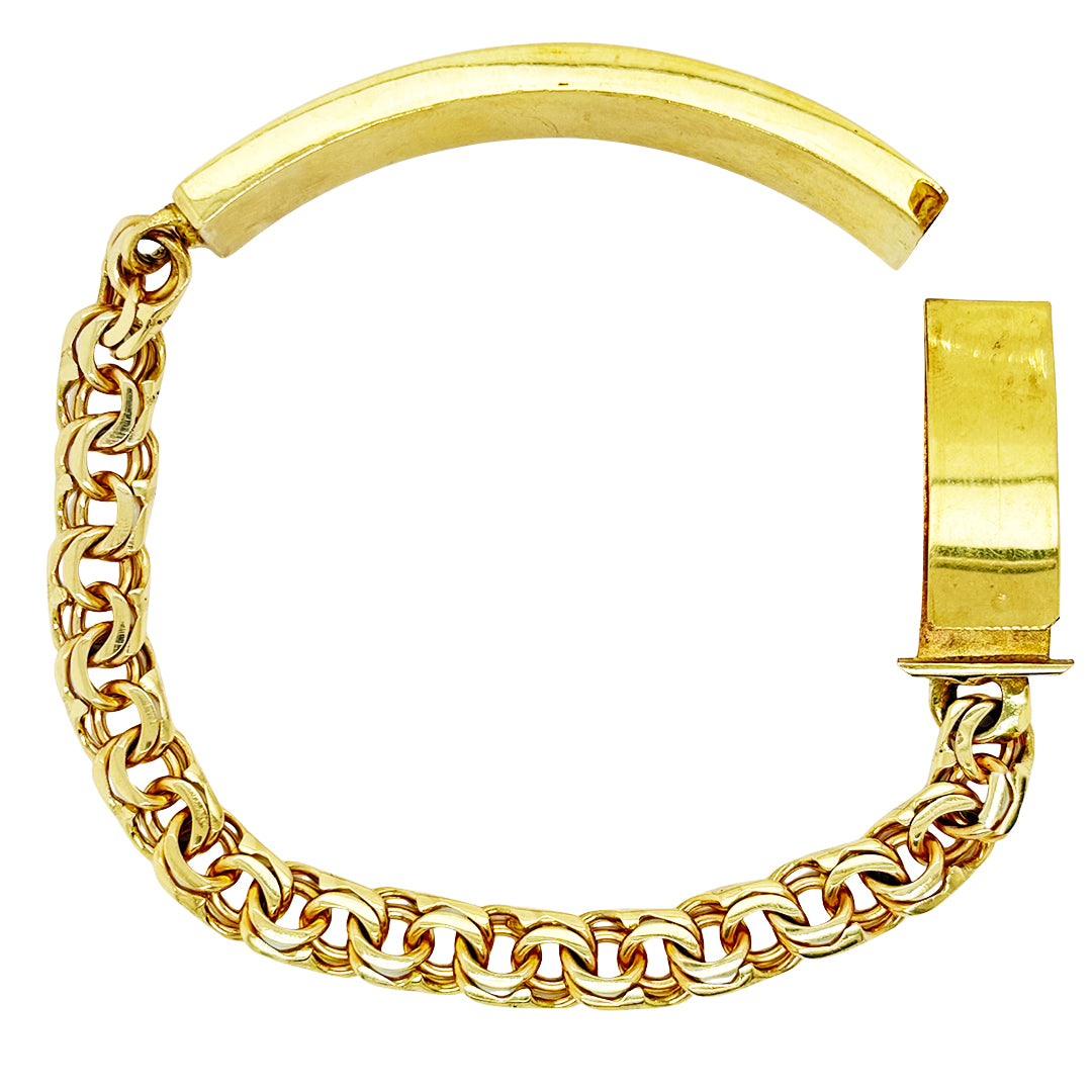 CHINO BRACELET WITH PLAIN PLATE 29.60 GM