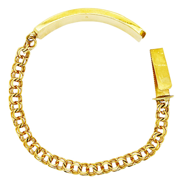 CHINO BRACELET WITH PLAIN PLATE ED002210